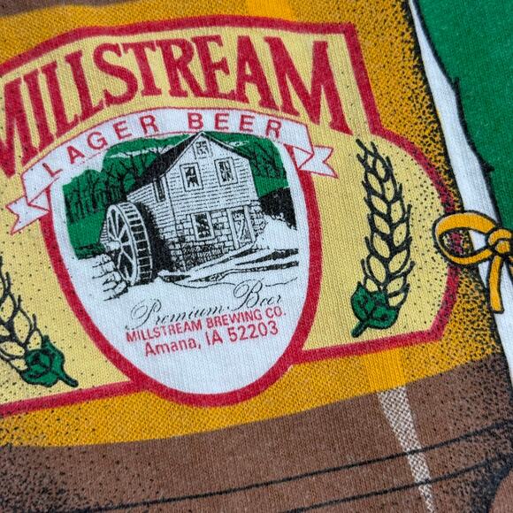 Vintage Millstream Brewing Co Lager Beer T-Shirt - M - Picture 3 of 5